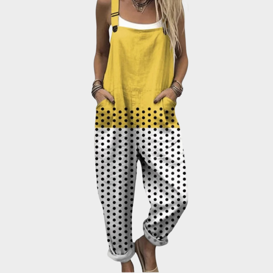 Regina | Overol amarillo con puntos en contraste
