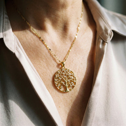 Collar Lebensbaum en oro