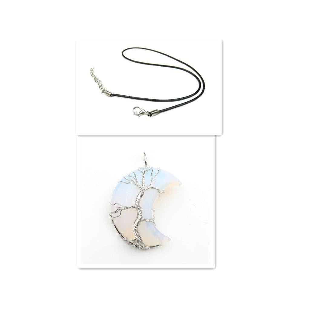 Collar con colgante Árbol de la Vida en cristal