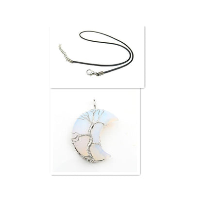 Collar con colgante Árbol de la Vida en cristal