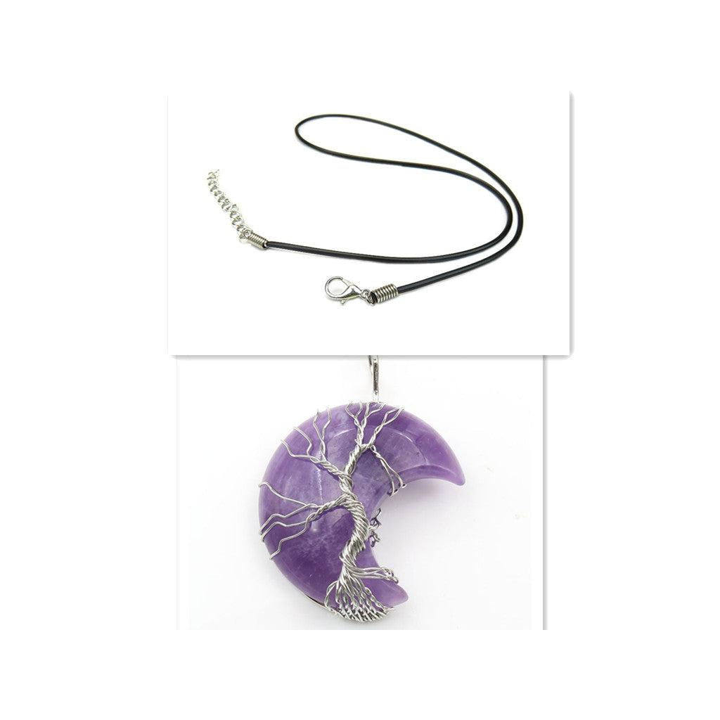 Collar con colgante Árbol de la Vida en cristal