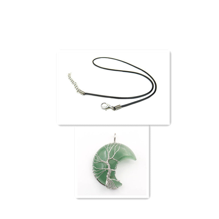 Collar con colgante Árbol de la Vida en cristal
