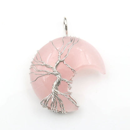 Collar con colgante Árbol de la Vida en cristal