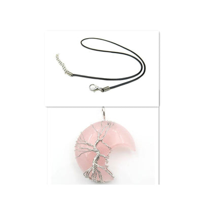 Collar con colgante Árbol de la Vida en cristal