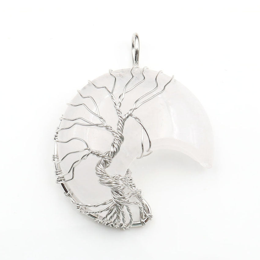 Collar con colgante Árbol de la Vida en cristal