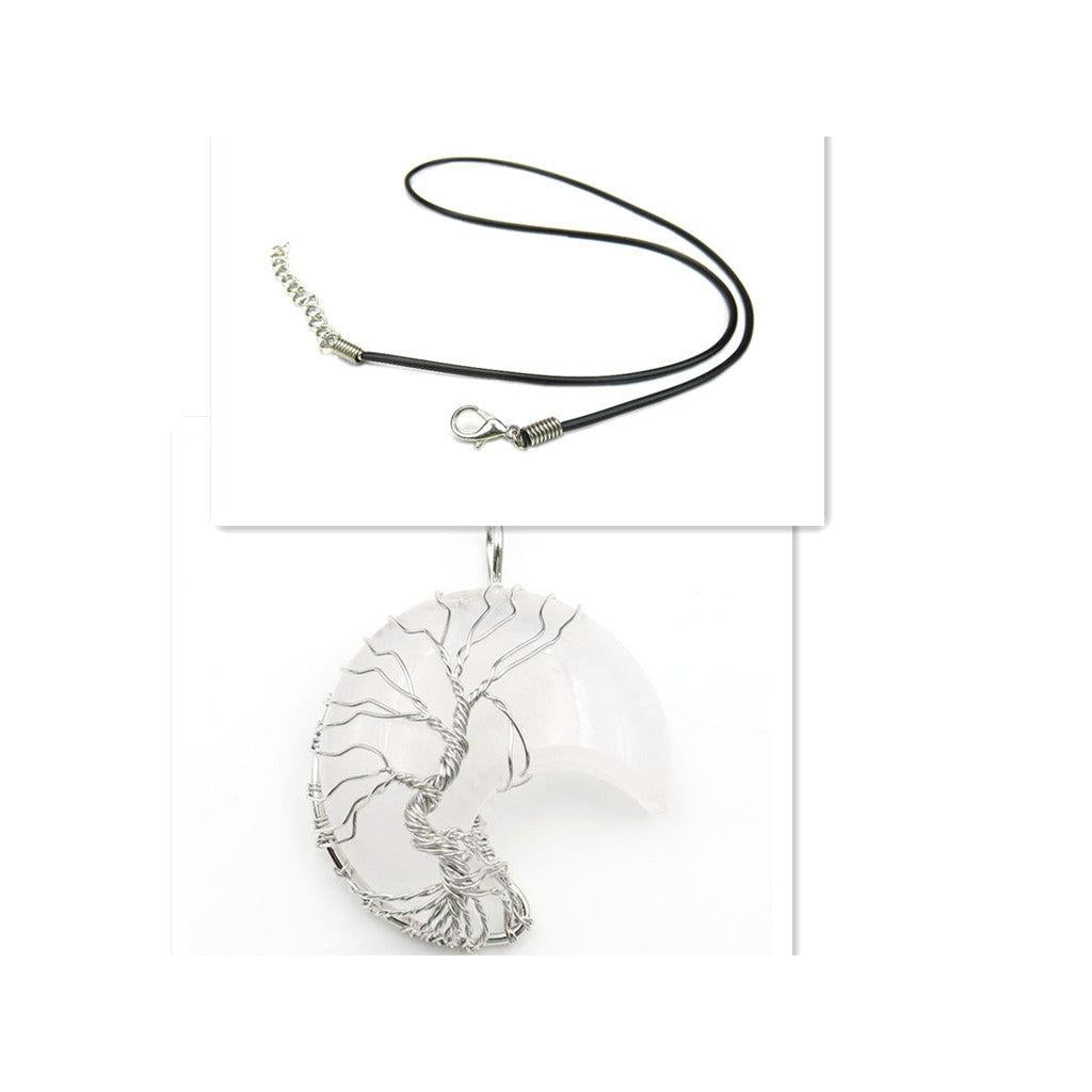 Collar con colgante Árbol de la Vida en cristal