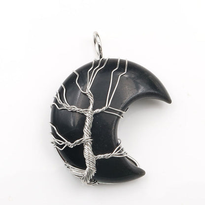 Collar con colgante Árbol de la Vida en cristal