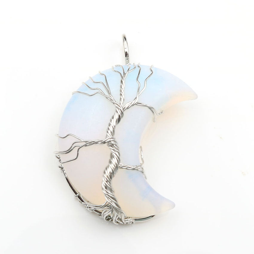 Collar con colgante Árbol de la Vida en cristal