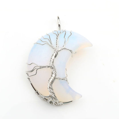 Collar con colgante Árbol de la Vida en cristal
