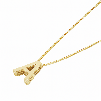 Collar con inicial en oro