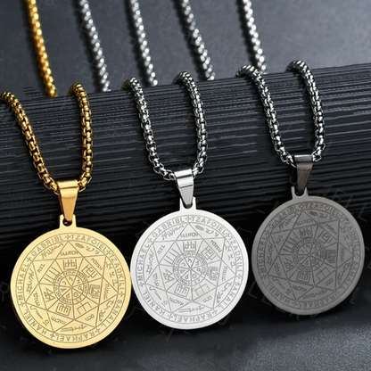 Collar con medalla Tritón Ángel Seis Estrellas
