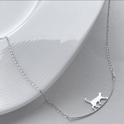 Collar de escalada para gato en plata
