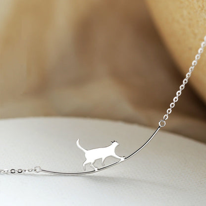 Collar de escalada para gato en plata