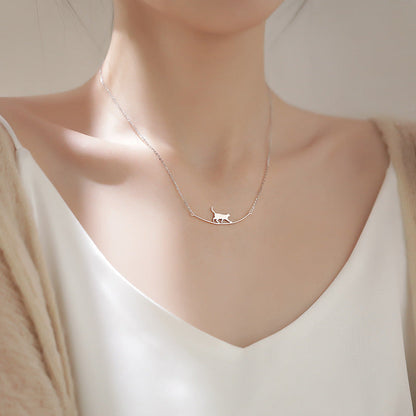 Collar de escalada para gato en plata