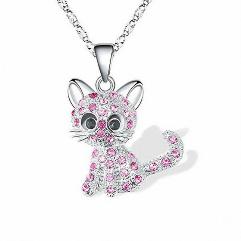 Collar de plata con chatones y zirconias de colores