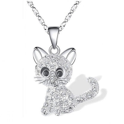 Collar de plata con chatones y zirconias de colores