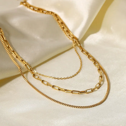 Collar de tres capas de acero inoxidable