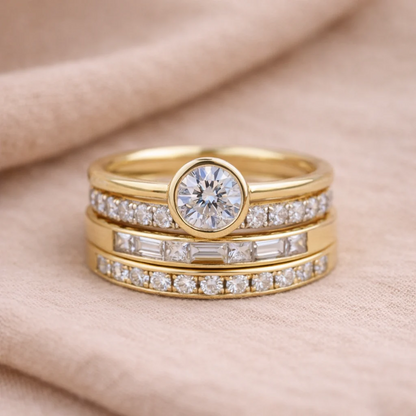 Conjunto de Anillos Retro