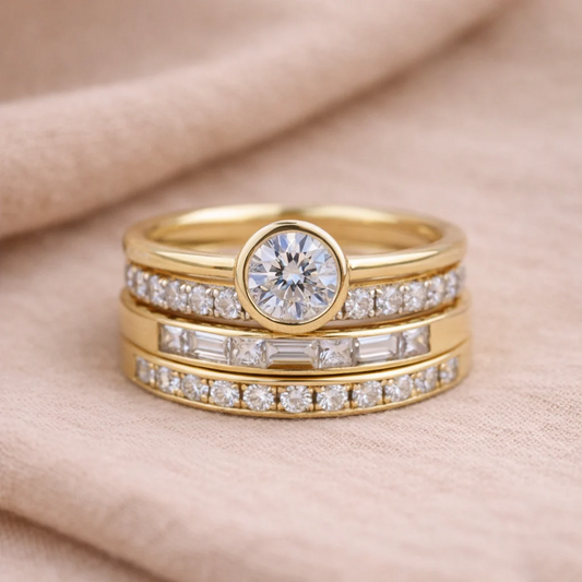 Conjunto de Anillos Retro