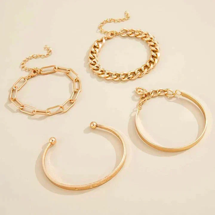 Conjunto de Pulseras Armonía Dorada