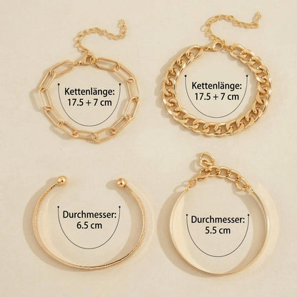 Conjunto de Pulseras Armonía Dorada