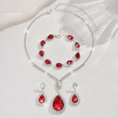 Conjunto de joyas Thalira en oro blanco