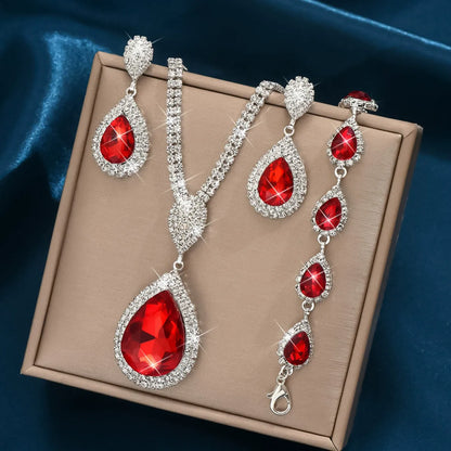 Conjunto de joyas Thalira en oro blanco