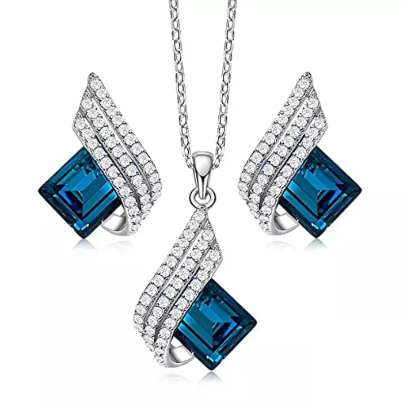 Conjunto de joyas Viena en oro blanco