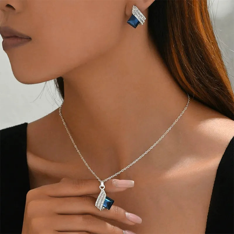Conjunto de joyas Viena en oro blanco