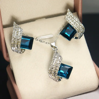 Conjunto de joyas Viena en oro blanco