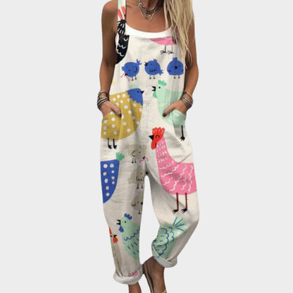 Elsa | Overol con estampado bohemio juguetón