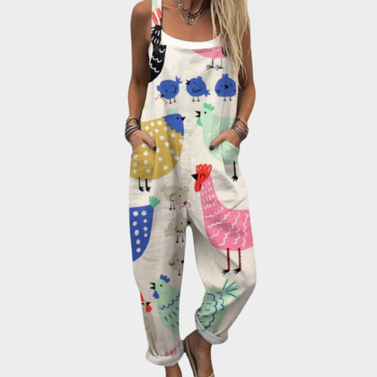 Leticia | Overol con estampado bohemio