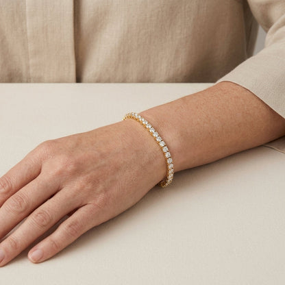 Fascinante pulsera de tenis con cristales