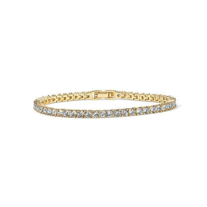 Fascinante pulsera de tenis con cristales