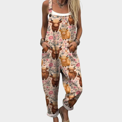 Gracia | Overol con estampado floral bohemio
