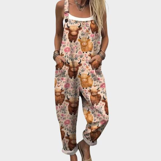 Guadalupe | Overol con estampado floral bohemio