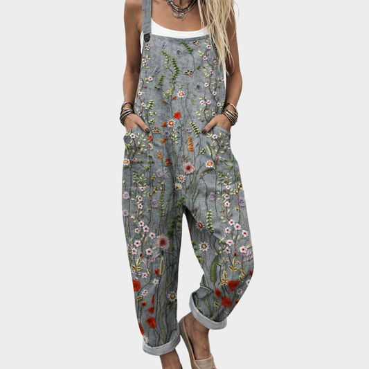 Elena | Overol con flores silvestres bohemias
