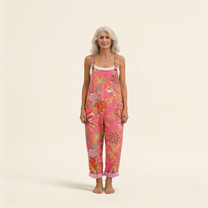 Hilde | Overol con flores tropicales brillantes