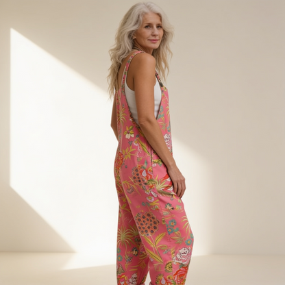 Hilde | Overol con flores tropicales brillantes