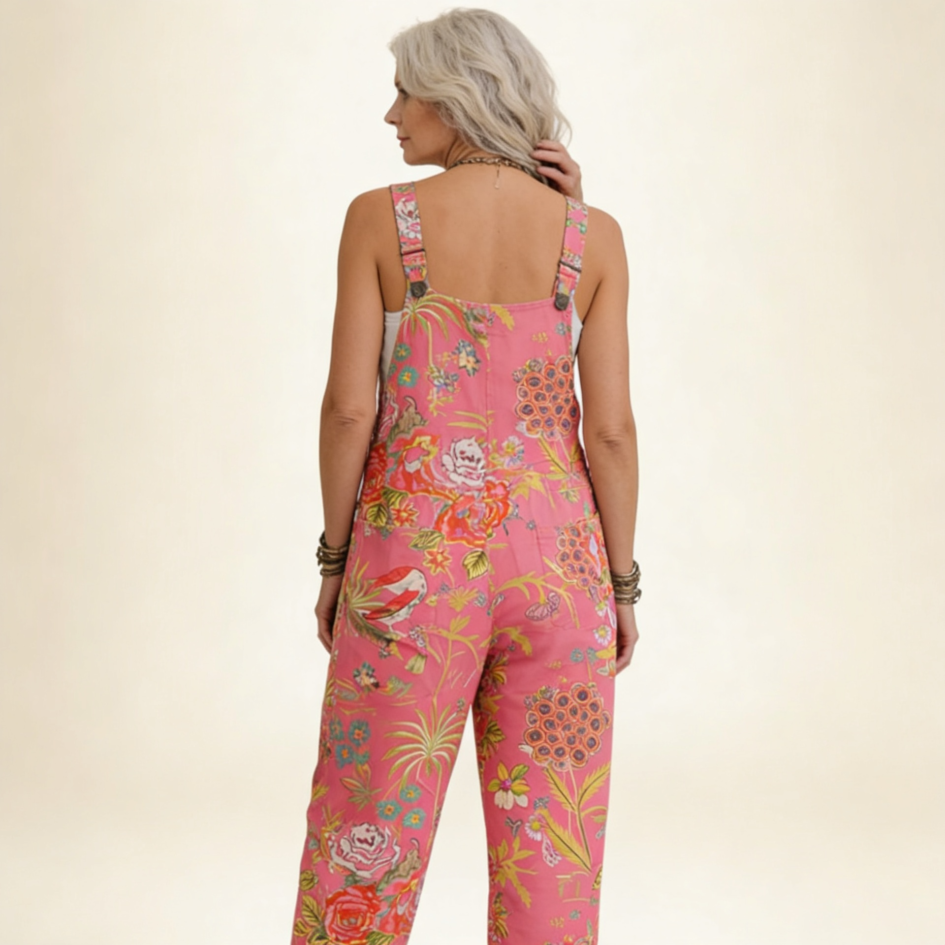 Hilde | Overol con flores tropicales brillantes