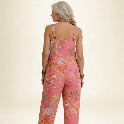 Hilde | Overol con flores tropicales brillantes