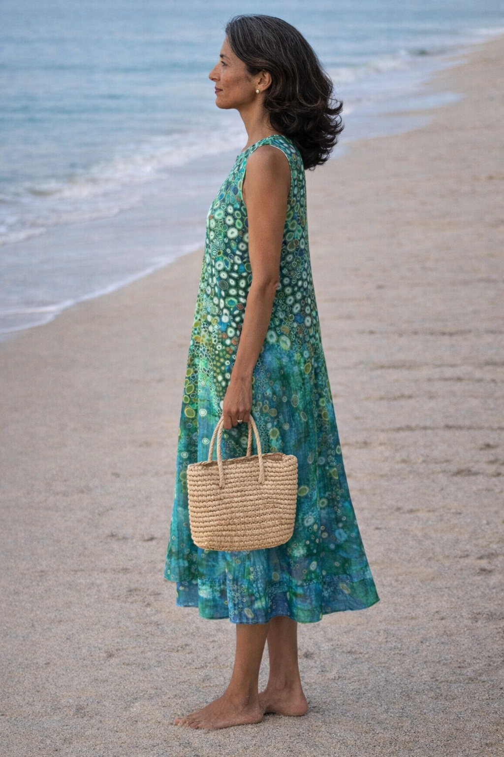 Gloria | Vestido Midi con Estampado de Coral