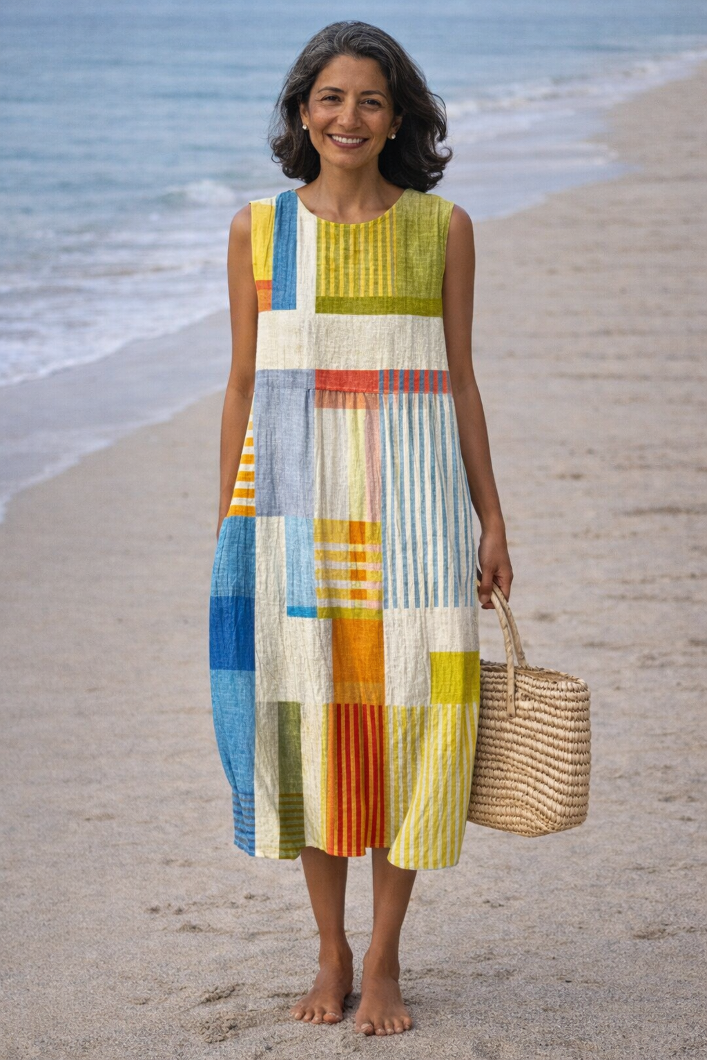 Sonia | Vestido Midi Geométrico