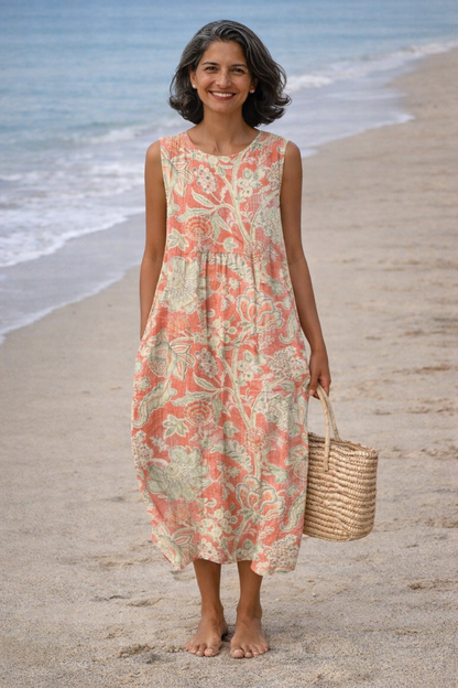 Lola | Vestido Midi de Flores