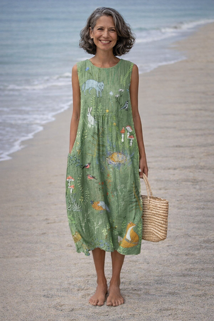 Andrea | Vestido Midi Estilo Bosque