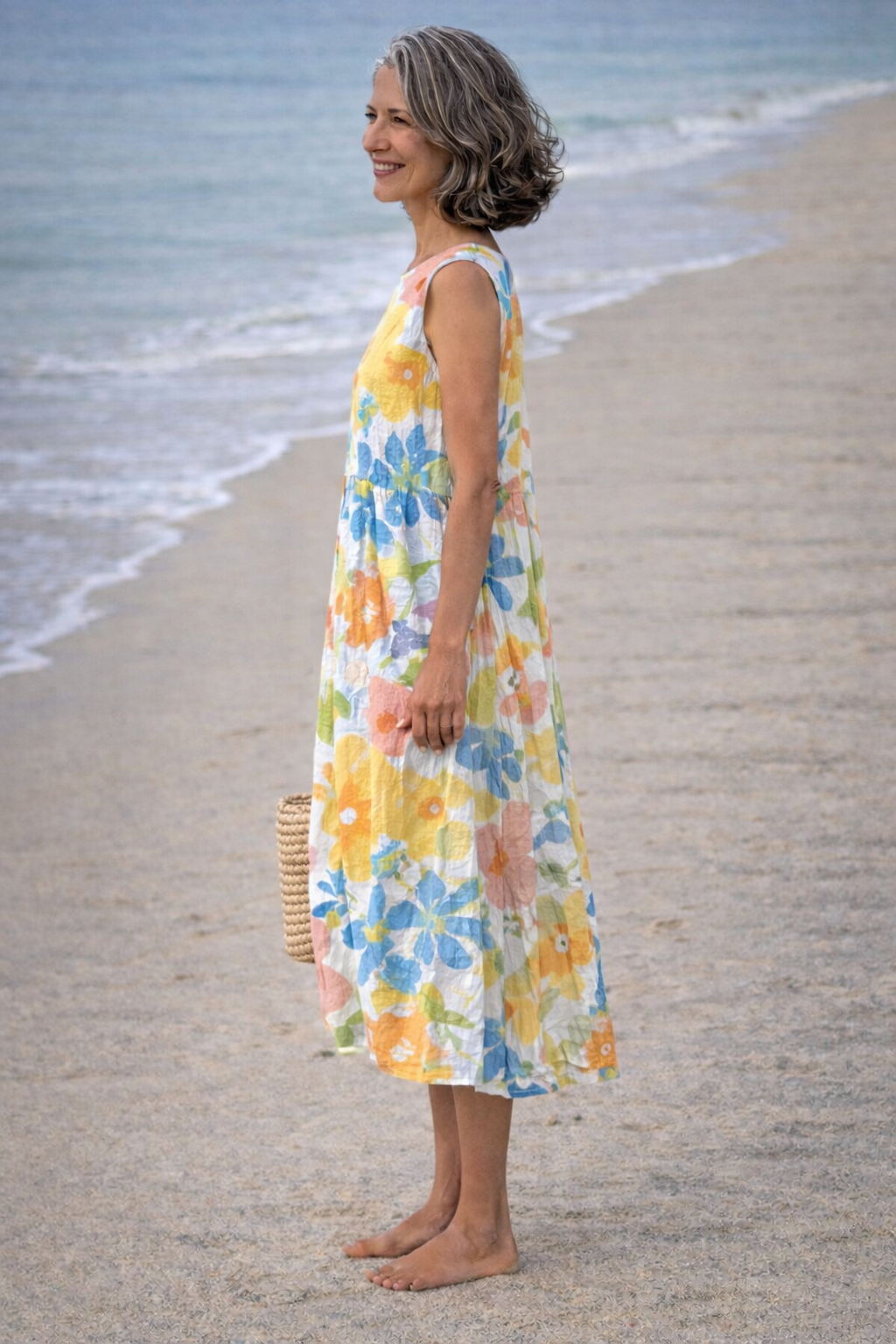 Paola | Vestido Midi con Flores Pastel