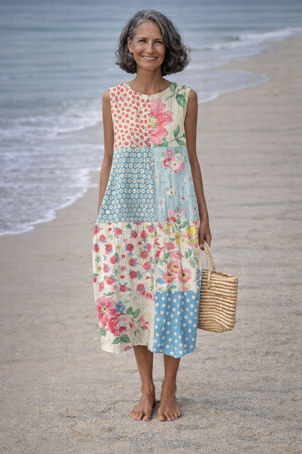 Marta | Vestido Midi de Retazos