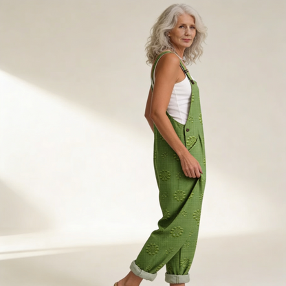 Juana | Overol con textura natural en verde