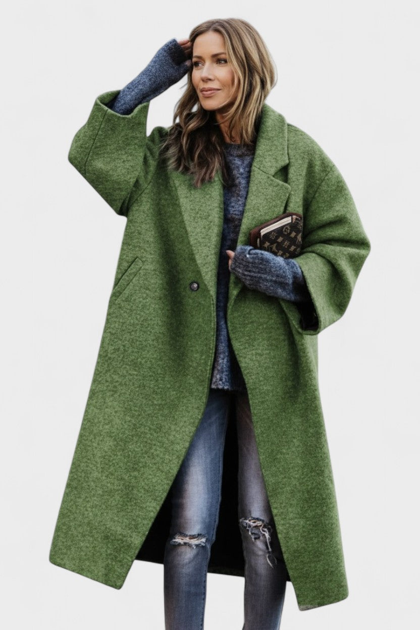 Angela | Barevný kostkovaný oversize kabát