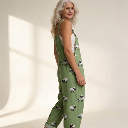 Lucía | Overol con suave tono verde bohemio